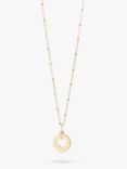 Recognised Heart Popon Bobble Chain Pendant Necklace, Gold