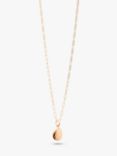 Recognised Hammered Pebble Popon Pendant Necklace, Gold