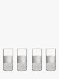 Luigi Bormioli Diamante Glass Highballs, Set of 4, 480ml, Clear