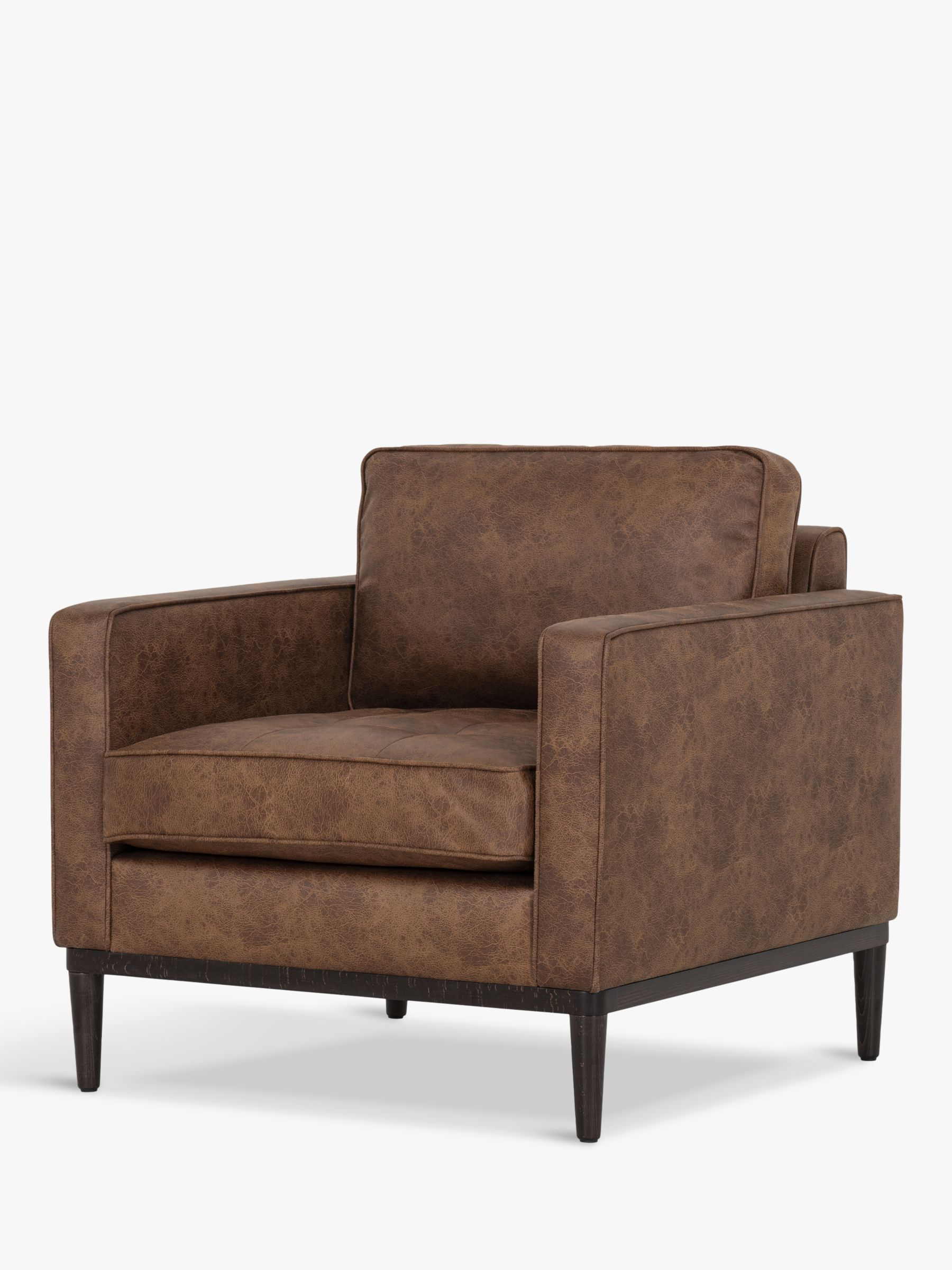 Swyft Model 02 Faux Leather Armchair, Chestnut