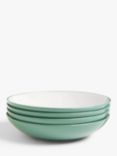 John Lewis ANYDAY Two Tone Stoneware Pasta Bowls, Set of 4, 23cm, Green