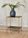 Nkuku Mahi Side Table, Antique Brass