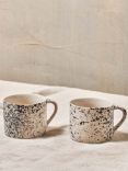 Nkuku Ama Splatter Mug, Set of 2, 200ml, White