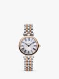 Frederique Constant FC200MPW2AR2B Women's Art Deco Round Roman Bracelet Strap Watch, Silver/Gold