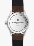 Frederique Constant FC-220SS5B6 Men's Classics Date Leather Strap Watch, Brown/Silver