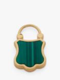 Monica Vinader Malachite Lock Pendant, Gold/Green