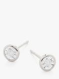 Monica Vinader Essential Diamond Stud Earrings, Silver