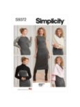 Simplicity Misses' Knit Dress & Shrugs Sewing Pattern, S9372, A