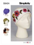 Simplicity Misses' Hats and Headband Sewing Pattern, S9424,A