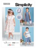 Simplicity Children's Dress, Top, Pants and Accessories Sewing Pattern, S9559, A
