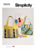 Simplicity Quilted Handbags Sewing Pattern, S9526, OS