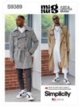 Simplicity Men's Trench Coat Sewing Pattern, S9389, BB