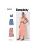Simplicity Misses' Top in A - D Cup Sizes and Skirts Sewing Pattern, S9552