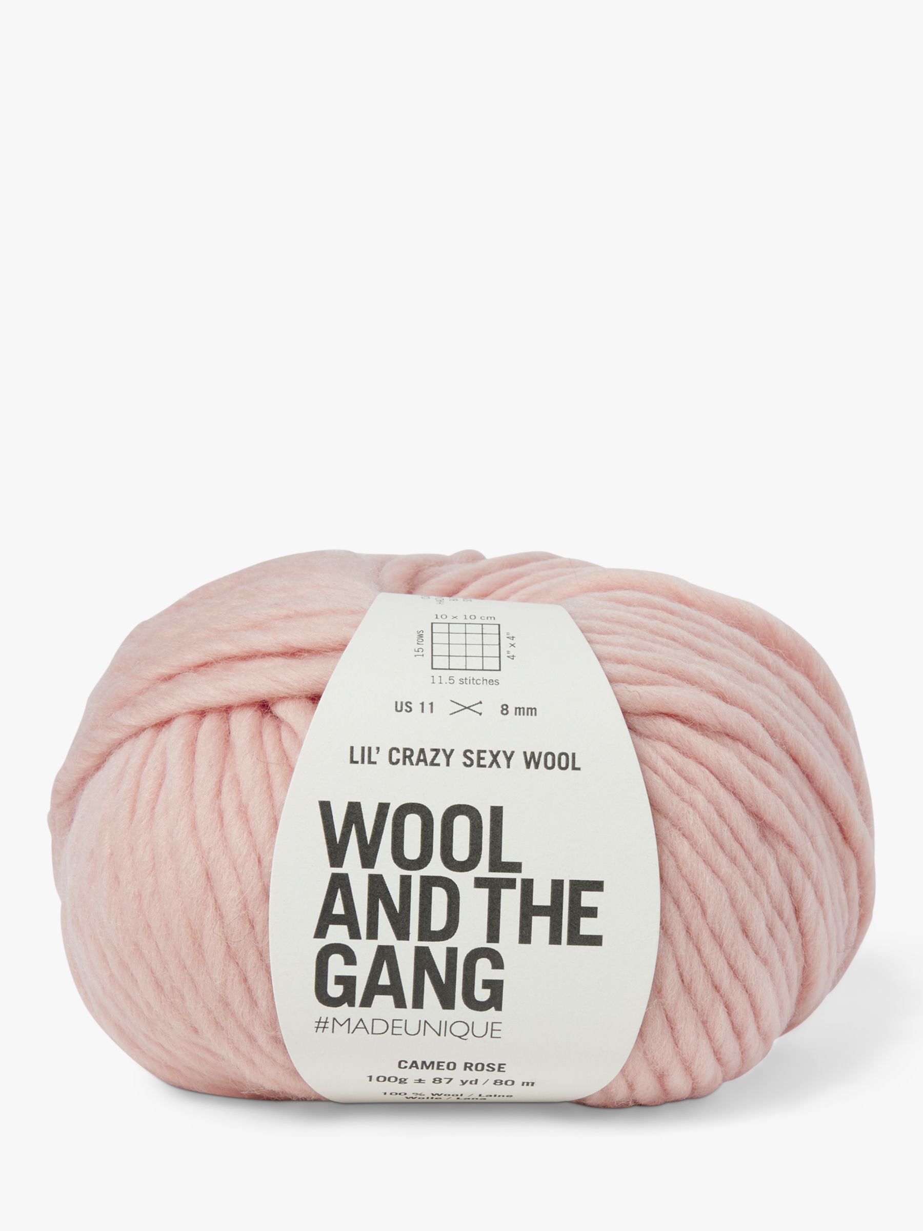 Wool And The Gang Lil' Crazy Sexy Wool Chunky Yarn, 100g, Cameo Rose