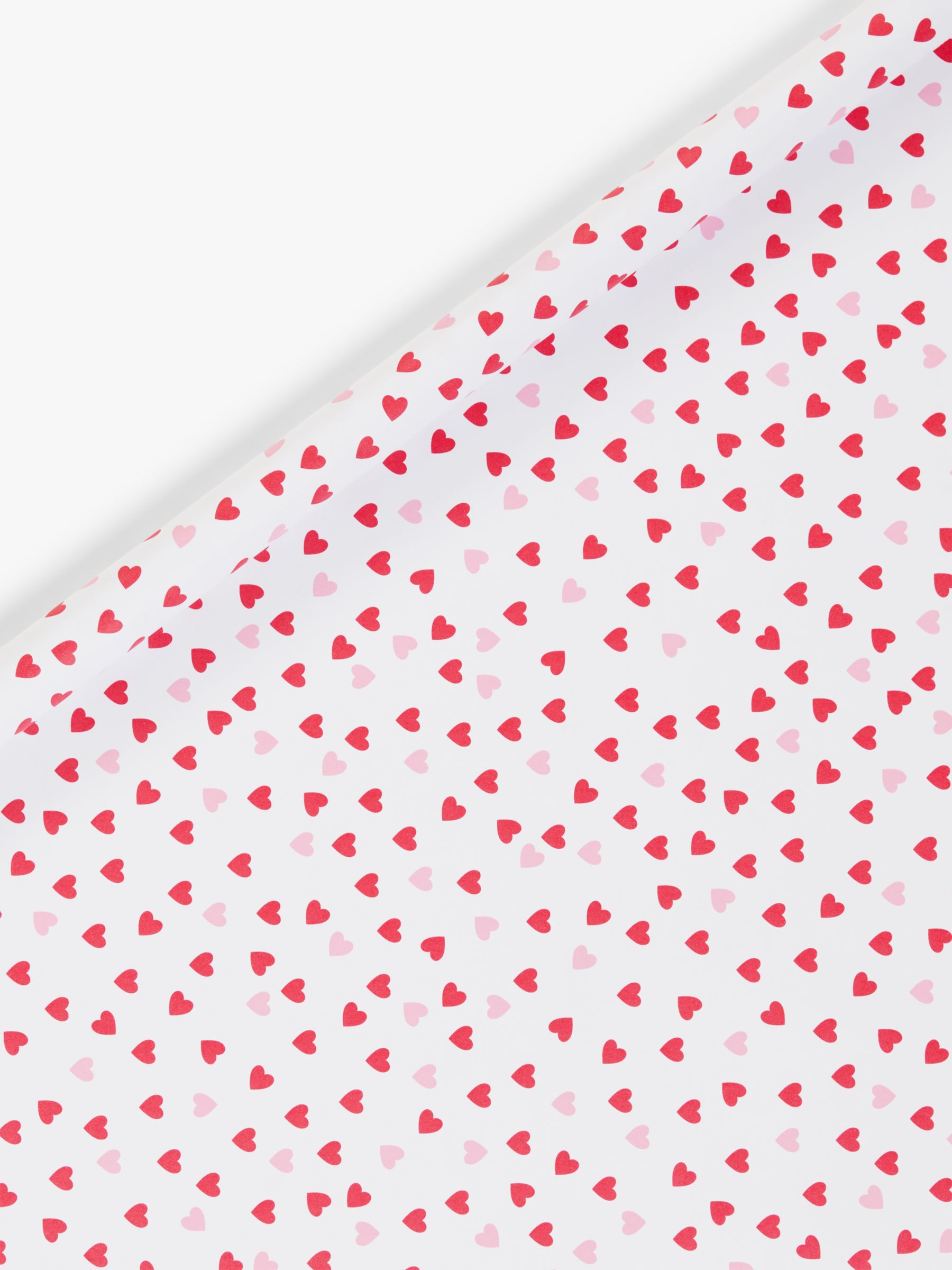 John Lewis Red & Pink Hearts Wrapping Paper, 5m