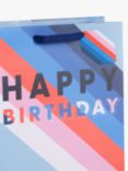 John Lewis Flash Stripe Birthday Gift Bag, Medium