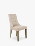 One.World St James Oak Wood Stud Detail Dining Chair
