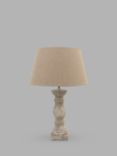 One.World Birkdale Curved Base Terracotta Linen Shade Table Lamp, Stone