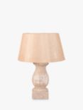 One.World Birkdale Column Base Linen Shade Table Lamp, Stone