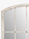 One.World Fairfield Arched Metal Wall Mirror, 137 x 75cm, White