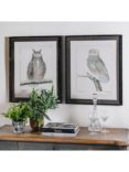 One.World Owl Wood Framed Print & Mount, Set of 2, 73 x 60cm, Brown/Multi