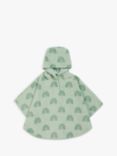 John Lewis Rainbow Hooded Baby Bath Towelling Poncho, 0-2 years, Green