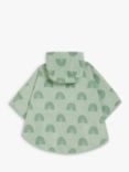 John Lewis Rainbow Hooded Baby Bath Towelling Poncho, 0-2 years, Green