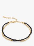 Monica Vinader Mini Nugget Beaded Bracelet, Gold/Black