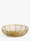 John Lewis Metal Wire Fruit Bowl, 29cm, Gold