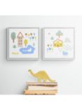 John Lewis Baby Happy Houses Wall Art, Set of 2, 30 x 30cm