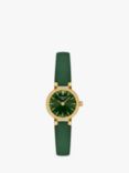 Tissot Women's Lovely Leather Strap Watch, Green/White T1400093609100