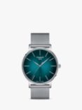 Tissot Men's Everytime Mesh Strap Watch, Silver/Teal T1434101109100