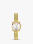 Tissot T0581093303100 Women's Lovely Square Bracelet Strap Watch, Gold/Silver