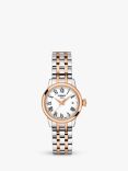 Tissot T1292102201300 Women's Classic Dream Date Two-Tone Bracelet Strap Watch, Silver/Rose Gold