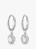 Swarovski Constella Round Crystal Hoop Earrings, Silver