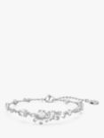 Swarovski Gema Crystal Chain Bracelet, Silver/Clear