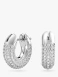 Swarovski Dextera Crystal Pave Hoop Earrings, Silver