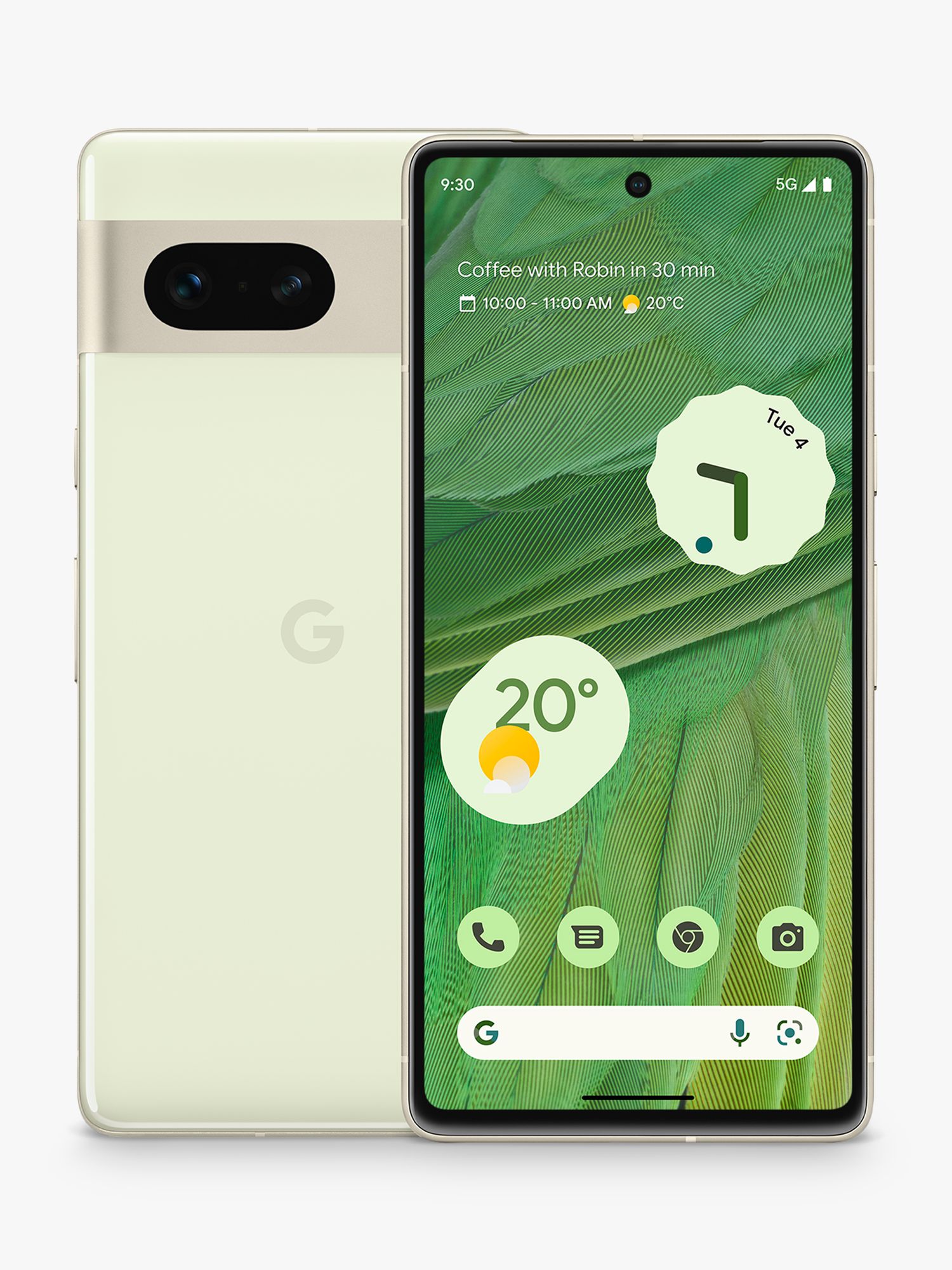Google Pixel 7 Smartphone, Android, 6.3”, 5G, SIM Free, 256GB, Yellow