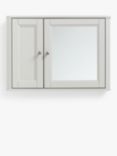 John Lewis Portsman Double Mirrored Bathroom Cabinet, Grey