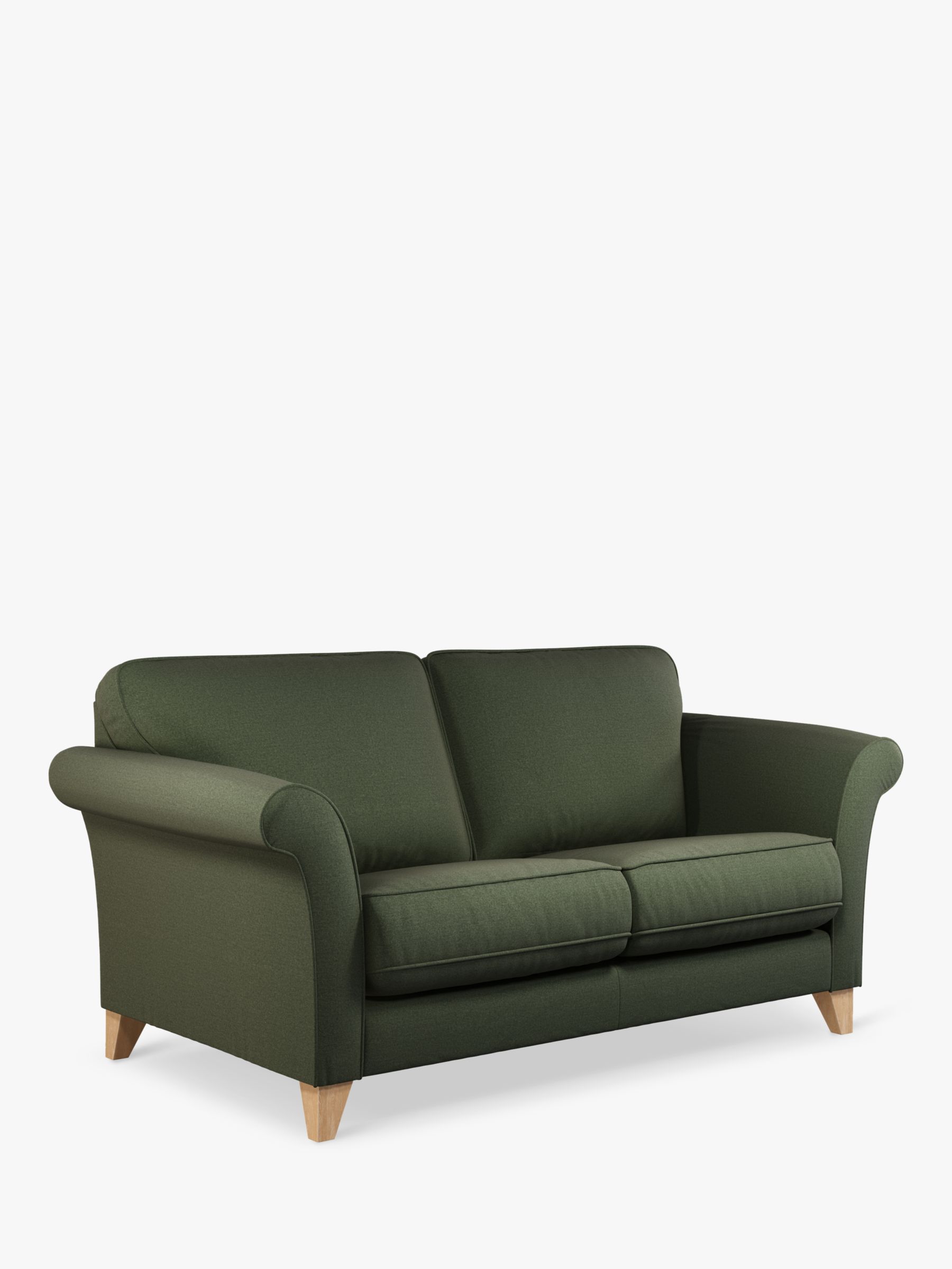 Charlotte Range, John Lewis Charlotte Large 3 Seater Sofa, Light Leg, Brushed Tweed Green