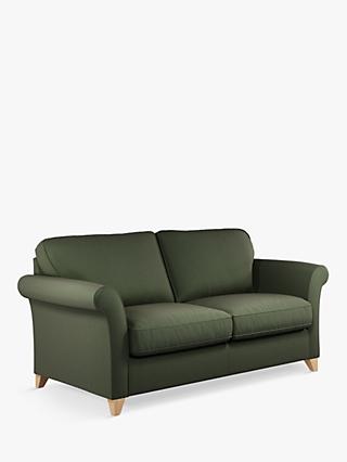 Charlotte Range, John Lewis Charlotte Grand 4 Seater Sofa Bed, Light Leg, Brushed Tweed Green