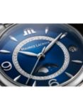 Maurice Lacroix FA1084-SS002-420-1 Women's Fiaba Moonphase Diamond Date Bracelet Strap Watch, Silver/Blue