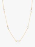 Sif Jakobs Jewellery Padua Cinque Freshwater Pearl Chain Necklace, Gold