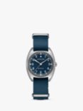Hamilton H76419941 Men's Khaki Aviation Mechanical Fabric Strap Watch, Blue