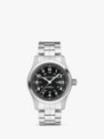 Hamilton H70515137 Men's Khaki Field Automatic Date Bracelet Strap Watch, Silver/Black