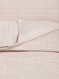 John Lewis Gingham Pure Cotton Duvet Cover and Pillowcase Set, Pink