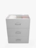Stackers Plain Storage Box Drawers, Set of 3, Grey