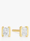 Sif Jakobs Jewellery Roccanova Piccolo Cubic Zirconia Stud Earrings, Gold/White