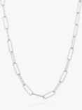 Sif Jakobs Jewellery Textured Paperclip Link Chain Necklace, Silver