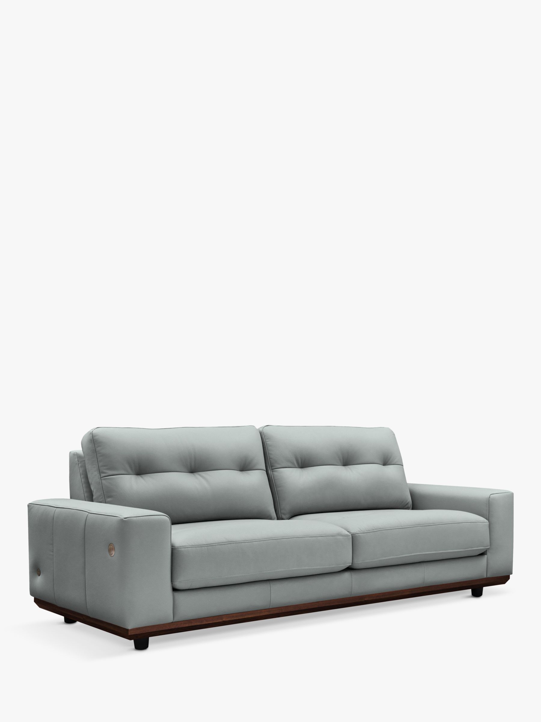 The Seventy One Range, G Plan Vintage The Seventy One with USB Charging Port Large 3 Seater Leather Sofa, Cambridge Grey